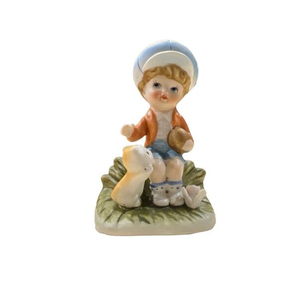 Homco Porcelain Children Figurines 2 Boys and 1 Girl  (Set of 3 ) - Picture 2 of 6